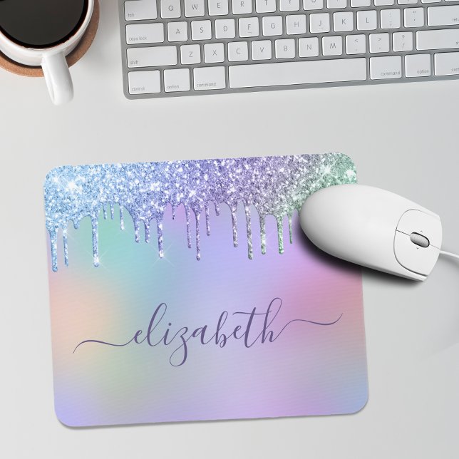 Mousepad Rainbow Glitter Personalizado (Criador carregado)