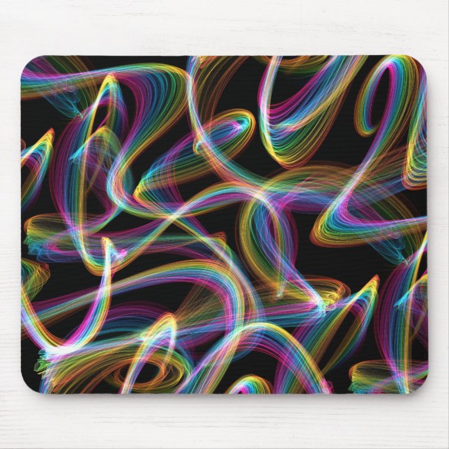Mousepad rainbow glowstick lightpainting : (Frente)