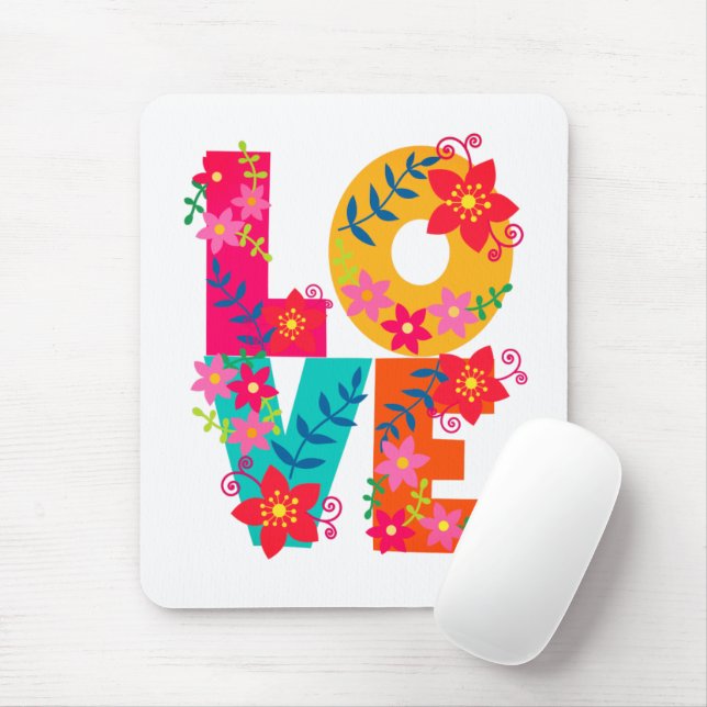 Mousepad Rainbow Love (Com mouse)