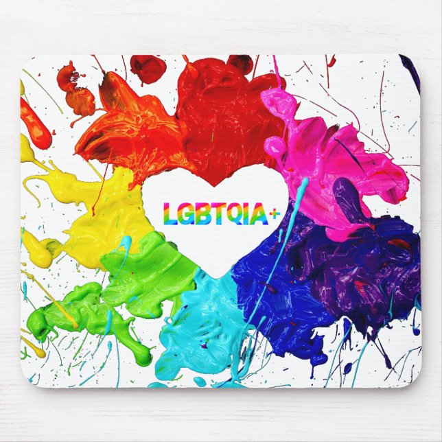 Mousepad Rainbow Modern Stripe LGBT (Frente)