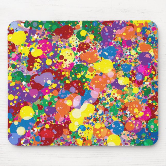 Mousepad Rainbow Paint Splatter (Frente)
