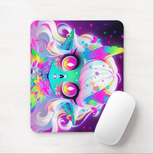 Mousepad Rainbow Pastel Fantasy Skull Demon Animy
