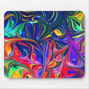 Mousepad Rainbow Swirl Trippy Glow Stick