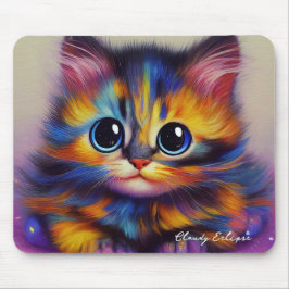 Mousepad Rainbow Tortie Kitten