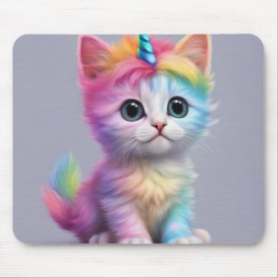 Mousepad Rainbow Unicorn Kitten