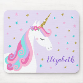 Mousepad Rainbow Unicorn Mágico - Roxo