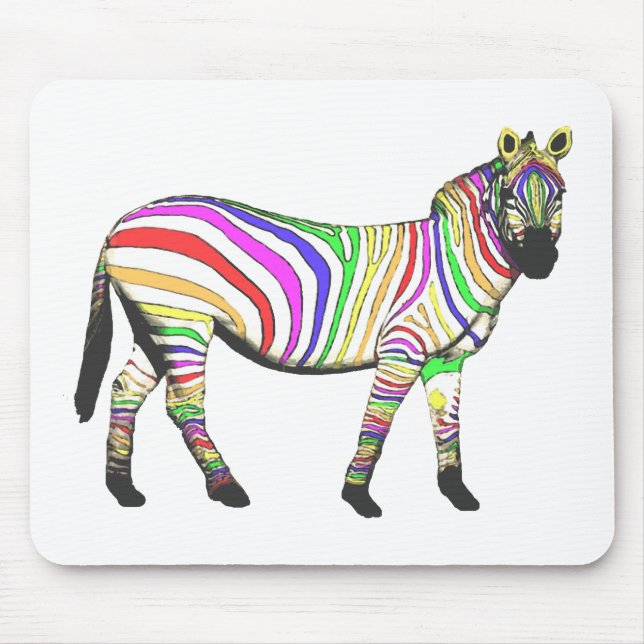 Mousepad Rainbow Zebra (Frente)