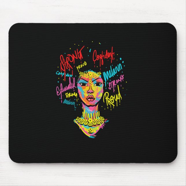 Mousepad Rainha Africana Forte Mulher Negra História Mês Pr (Frente)