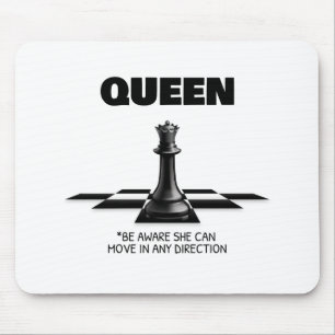 Mousepad Rainha Chess, Tenha Consciência Que Pode Se Mover