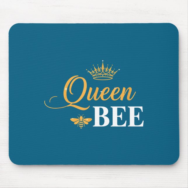 Mousepad Rainha coroa abelha script natureza feminina amor  (Frente)