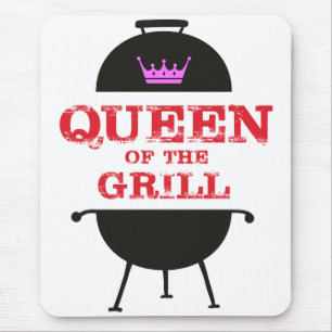 Mousepad Rainha Da Grelha, Coroa Rosa Vermelha