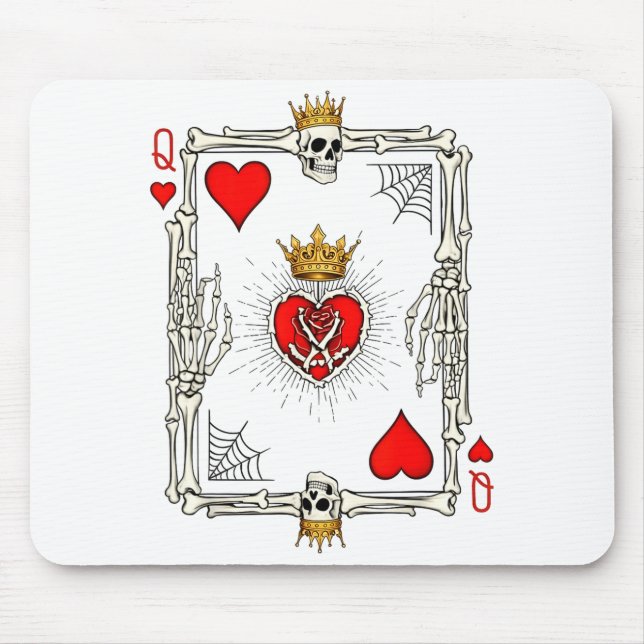 Mousepad Rainha de Copas do Dia dos Namorados no Halloween  (Frente)