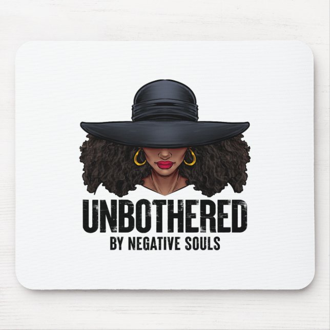 Mousepad Rainha Negra Sy Sem Preocupações Senhoras Afro-Ame (Frente)