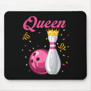 Mousepad Rainha Pin Bowler Amante de Boliche Rainhas de Bol