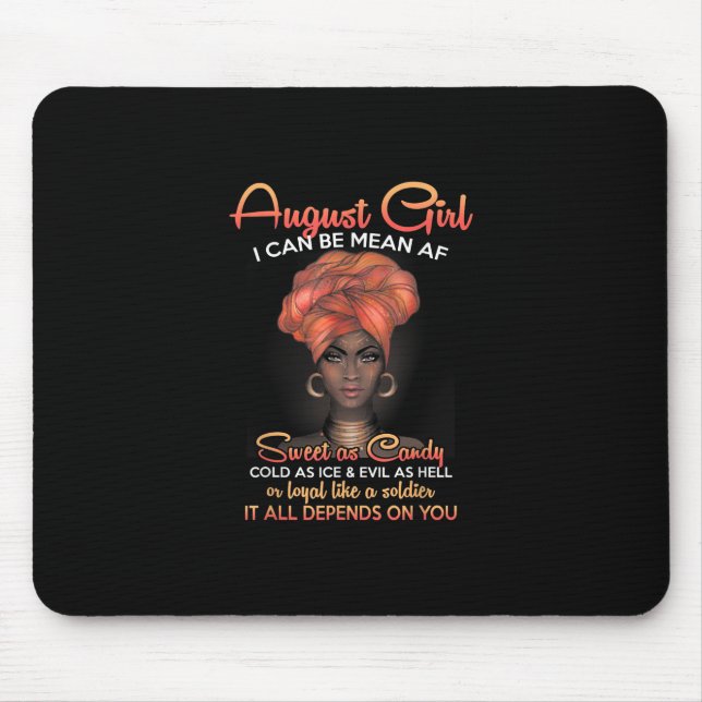 Mousepad Rainhas São Nasceres Em Agosto De Mulheres Negras  (Frente)