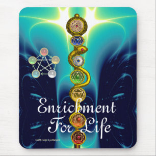 MOUSEPAD RAIO DE ASCLEPIUS,7 CHAKRAS,YOGA,ENERGIA ESPIRITUA