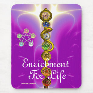 MOUSEPAD RAIO DE ASCLEPIUS,7 CHAKRAS,YOGA,ENERGIA ESPIRITUA