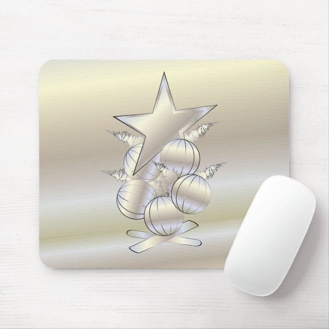 Mousepad Raios de ouro branco (Com mouse)
