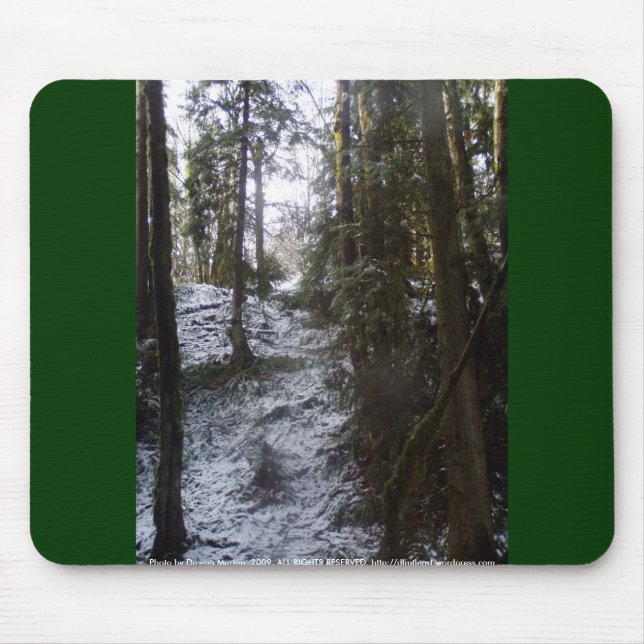 Mousepad Raios de Sun da floresta na neve #53 (Frente)
