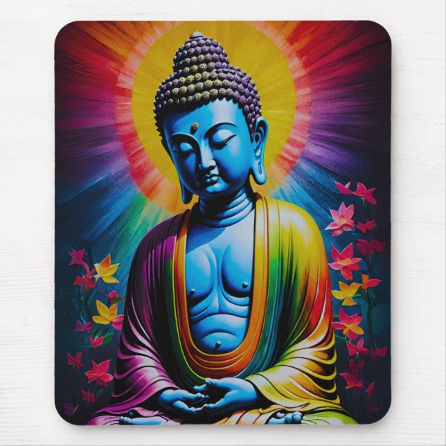 Mousepad Raios Sagrados de Paz de Buda (Frente)