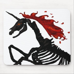 Mousepad Raiva - esqueleto do unicórnio