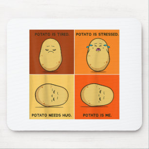 Mousepad Raiz de Batata de Raiz Vegetal Tater Vegan Lover K