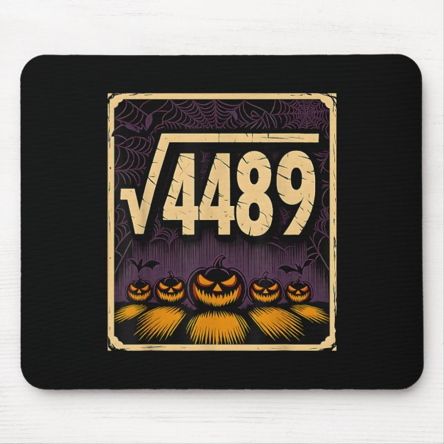 Mousepad Raiz Quadrada 4489 Abóbora de Halloween Piada de M (Frente)