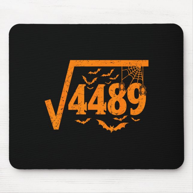 Mousepad Raiz Quadrada 4489 Meme Divertido de Halloween 67  (Frente)