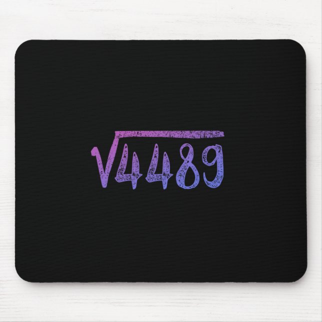 Mousepad Raiz Quadrada 4489 Professor de Matemática Seis Se (Frente)