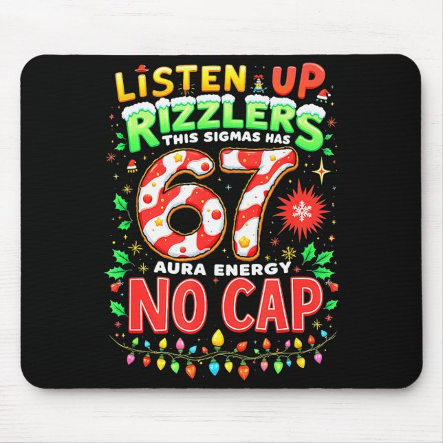 Mousepad Raiz Quadrada 4489 Seis Sete Natal Divertido 67 Me (Frente)