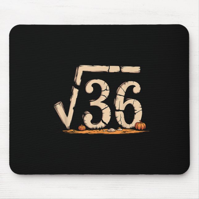 Mousepad Raiz Quadrada 67 Meme 6 7 Geração Alpha Halloween  (Frente)