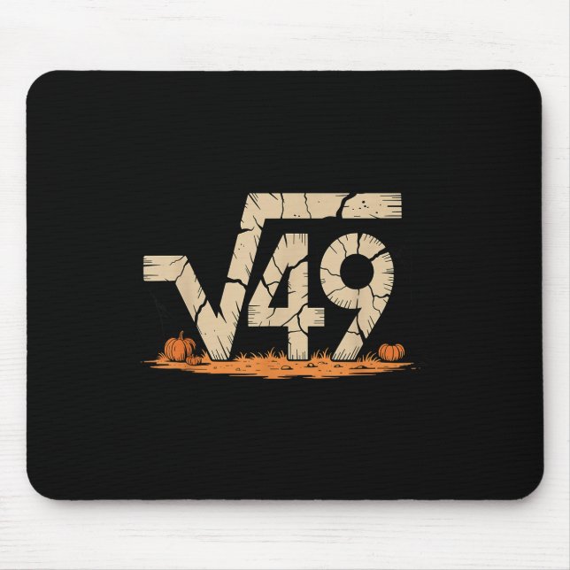 Mousepad Raiz Quadrada 67 Meme 6 7 Geração Alpha Halloween  (Frente)