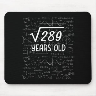 Mousepad Raiz Quadrada De 289 Aniversário De 17 Anos Presen