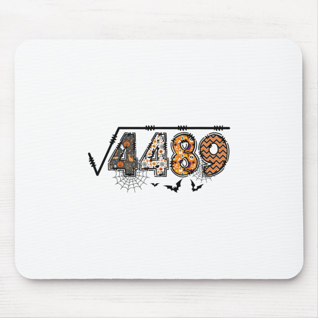 Mousepad Raiz Quadrada De 4489 Funny Halloween 67 Meme Math (Frente)