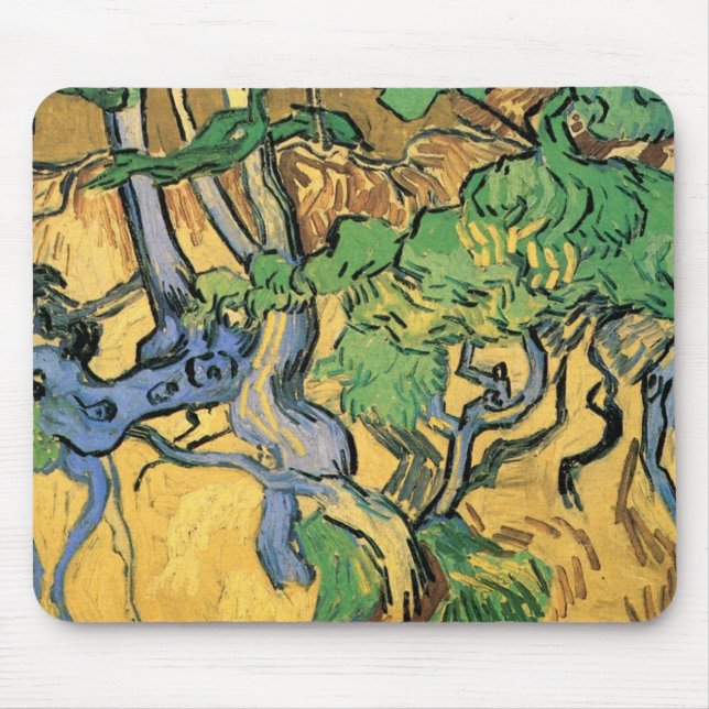 Mousepad Raízes e Troncos de Árvores por Vincent van Gogh (Frente)