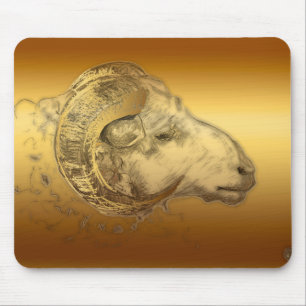 Mousepad Ram Ouro ou Aries Western Zodiac MouseP