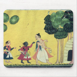 Mousepad Rama e Lakshmana acompanhados de Visvamitra