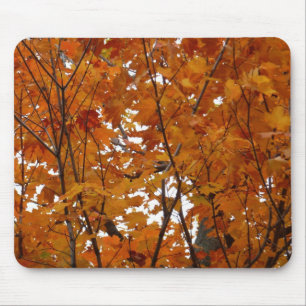 Mousepad Ramais de Folhas de Maple I Orange Autumn