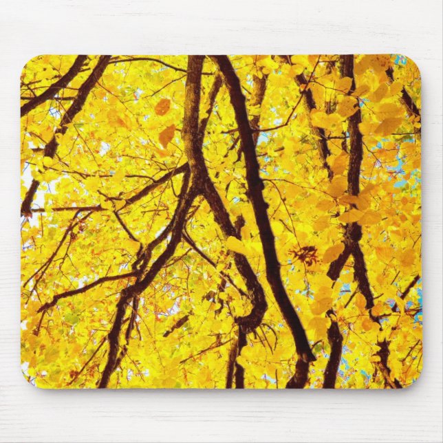 Mousepad Ramais de queda - ouro amarelo (Frente)