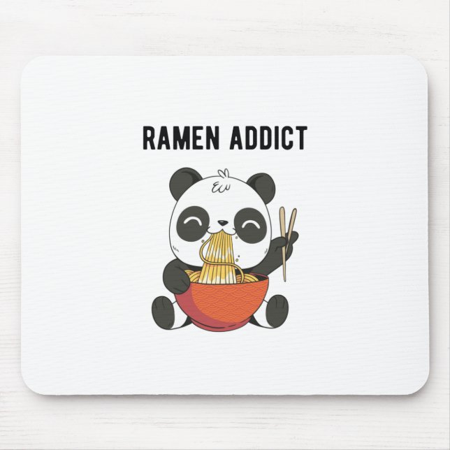 Mousepad Ramen Addict Panda Bear | Doces Japoneses com Pres (Frente)