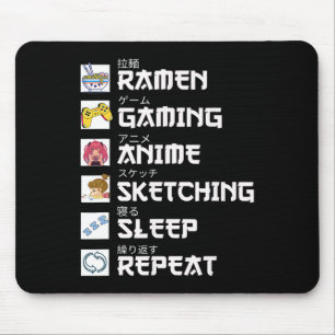 Mousepad Ramen Anime Jogos Repetir Otaku Anime Mangá Vídeo