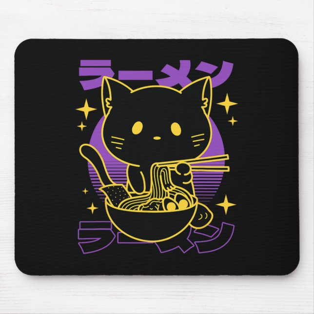 Mousepad Ramen Cat Japonês (Frente)