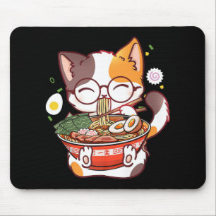 Mousepad Ramen Cat Japonês Comida Kawaii Anime Girls Offici