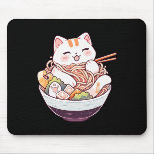Mousepad Ramen Cat Kawaii Neko Cute Animes Camisa Para Home