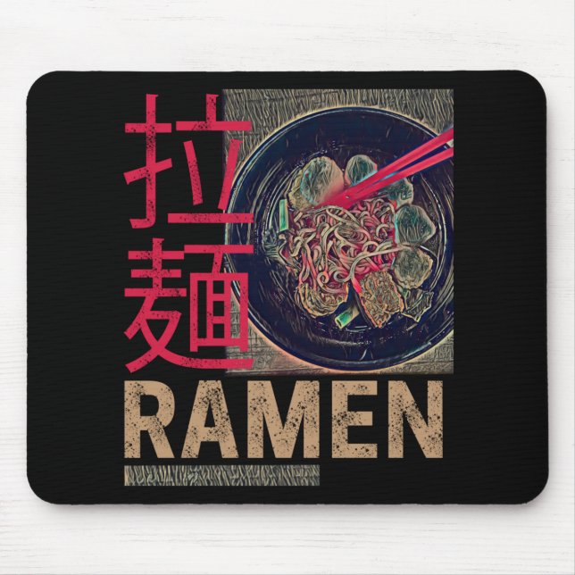 Mousepad Ramen Japonês Noodle Anime Vintage (Frente)