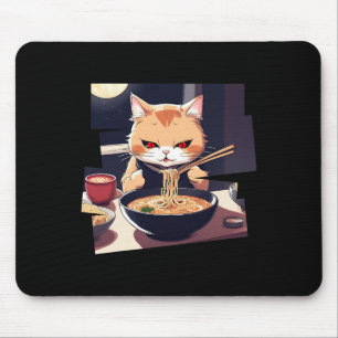 Mousepad Ramen Kawaii Cat Anime 1
