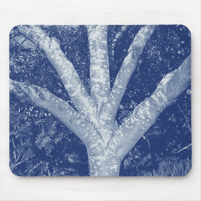 Mousepad Ramificações forjadas - Efeito de cianótipo (Frente)