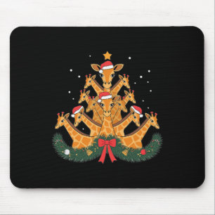 Mousepad Rapariga Árvore de Natal Animais Xmas Mulheres