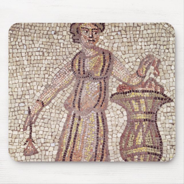 Mousepad Rapariga com flores (Frente)