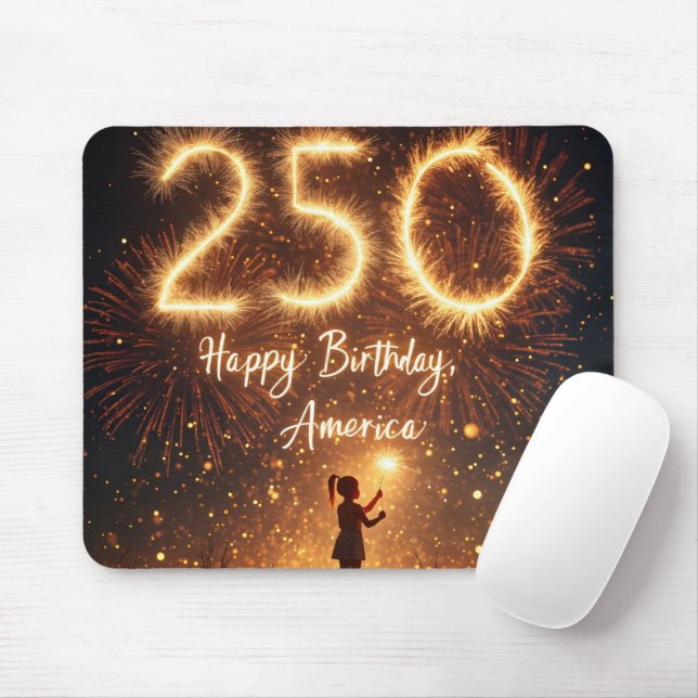 Mousepad Rapariga com Sparklers para o 250º aniversário da  (Com mouse)